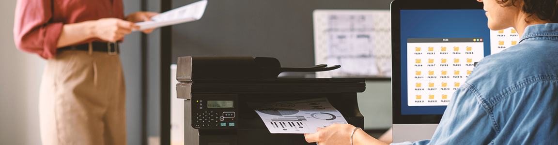 People printing documents