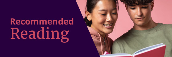 Teens reading a book