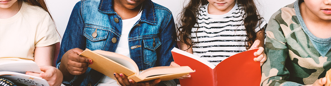 People reading books