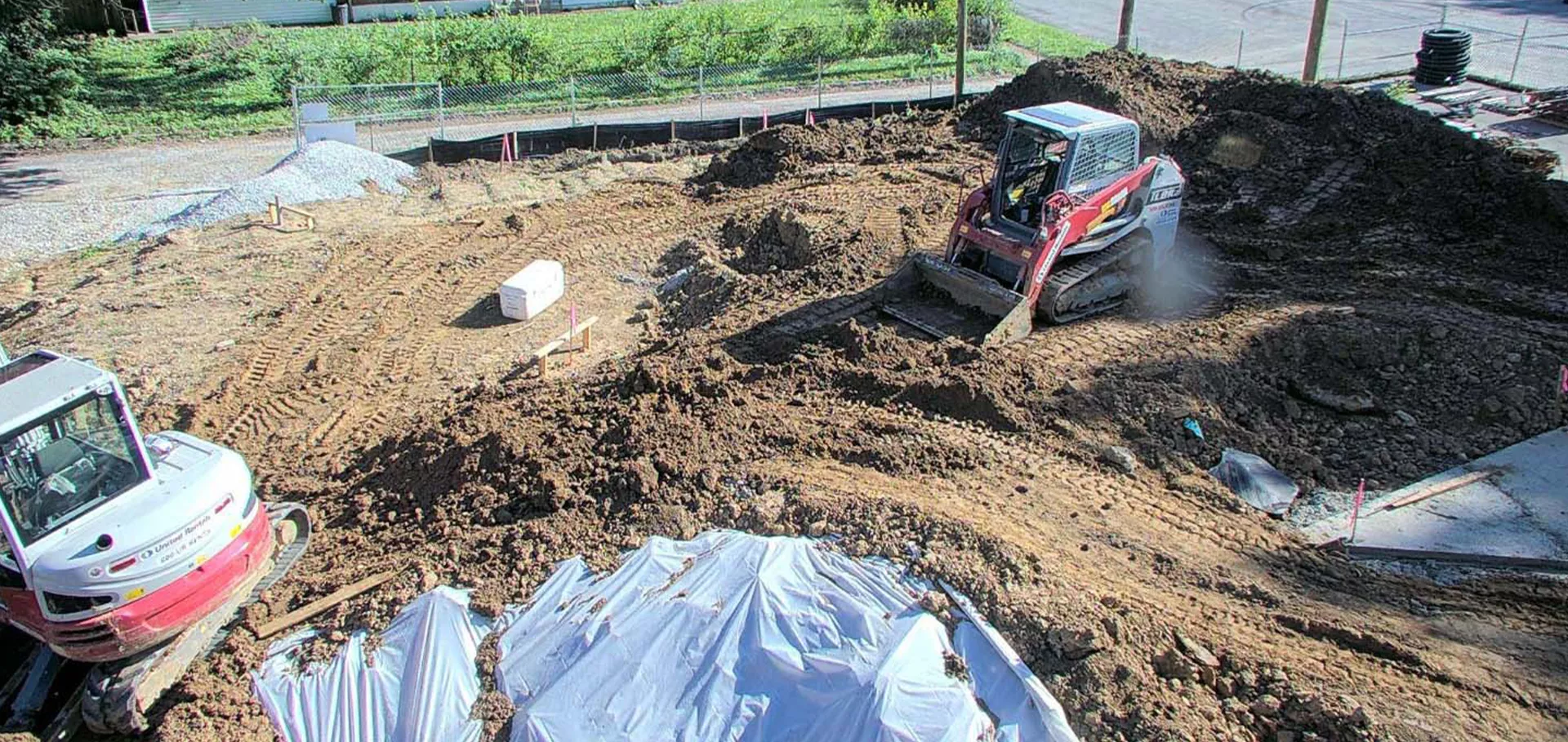 Construction equipment outside